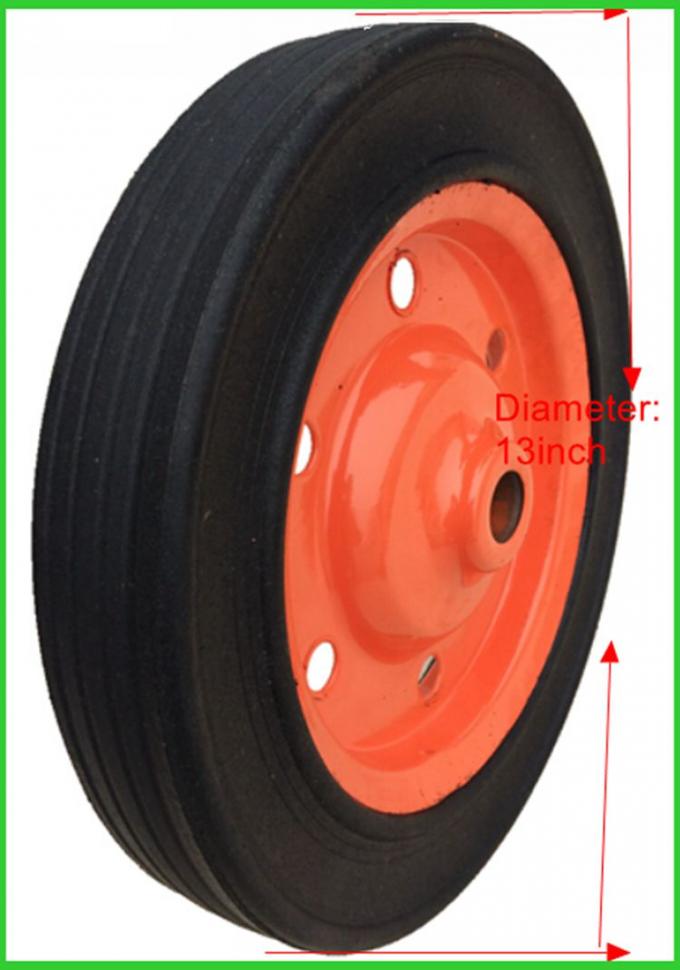 pneus de borracha do pó da roda contínua de 13 polegadas para o carrinho de mão