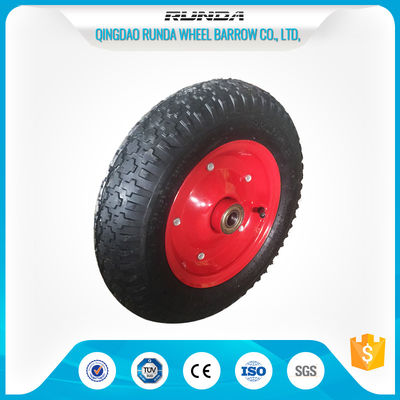 China A borracha pneumática do aço carbono roda o rolamento de esferas, OEM pneumático das rodas de vagão fornecedor