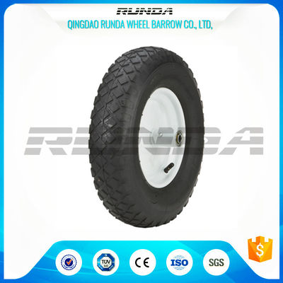 China A borracha pneumática dos testes padrões Blocky roda 2PR, rodas do trole da mão 8&quot; a borda de aço fornecedor