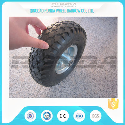 China As rodas de borracha pneumáticas da válvula de Staright, rodízio pneumático rodam a borda do aço 3.50-6 fornecedor