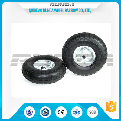 China A borracha pneumática galvanizada da cor roda o cubo de aço 3.50-4 do rolamento de esferas 55mm da borda fornecedor